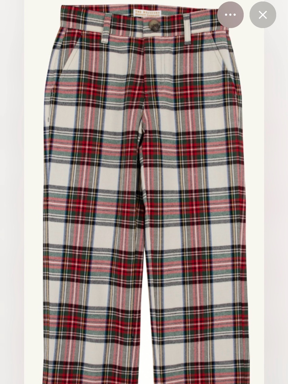 The Beaufort Bonnet Company. Prep School Pants Flannel. Size 10. NWT